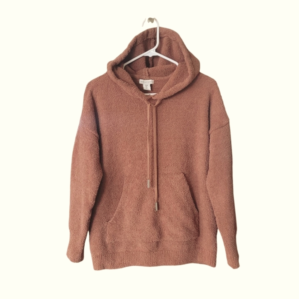 Cupcakes & Cashmere Chenille knit sweater hoodie,M